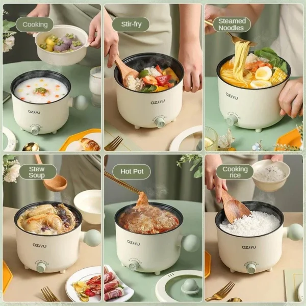 1.8l Multi-function Electric Cooker 600w Double-layer Rice Cooker Household Smart Hot Pot Wok Non-stick Rice Cooker - Image 6