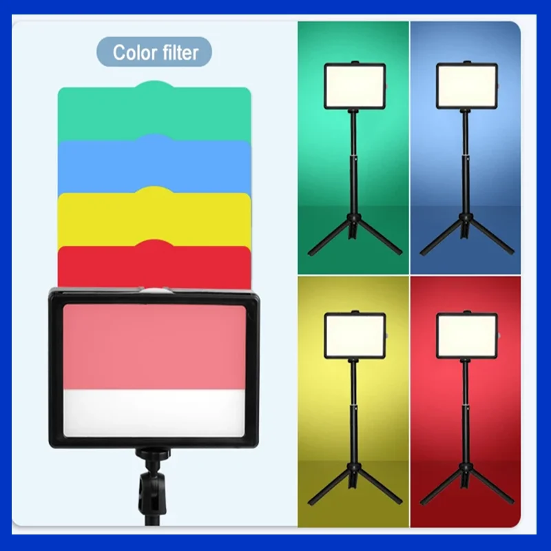 Network Webcam fill light Dimmable Fill Lamp Panel LED Video Light with Color Filters for Desktop Live Streming Youtube Tiktok - Image 2