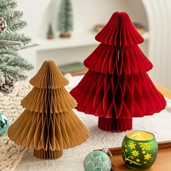 Christmas Honeycomb Decoration Christmas Tree Ornament Desk Accessorie Room Desktop Decor Favors Navidad Gifts New Year 크리스마스소품 - Image 3