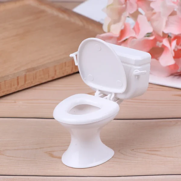 High Quality Dollhouse Furniture Vintage Bathroom Modeling White Toilet Doll House Miniature Baby Pretend Toys Dolls Accessories - Image 6