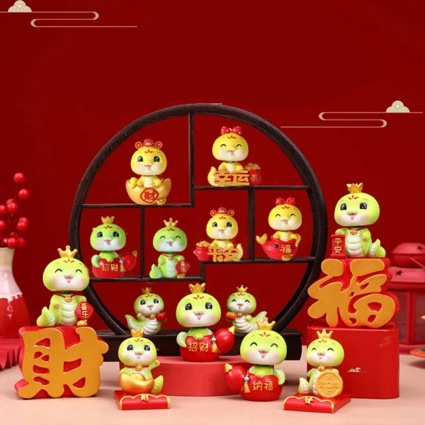 Chinese New Year 2025 Ornament Snake Statue Ornament Lunar New Year Gift Decoration Desk Accessories Chinese Zodiac Decoration - Image 4