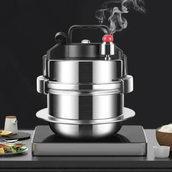 1.2L stainless steel upgraded mini pressure cooker outdoor camping home gas induction cooker cooking rice pressure cooker - Image 5