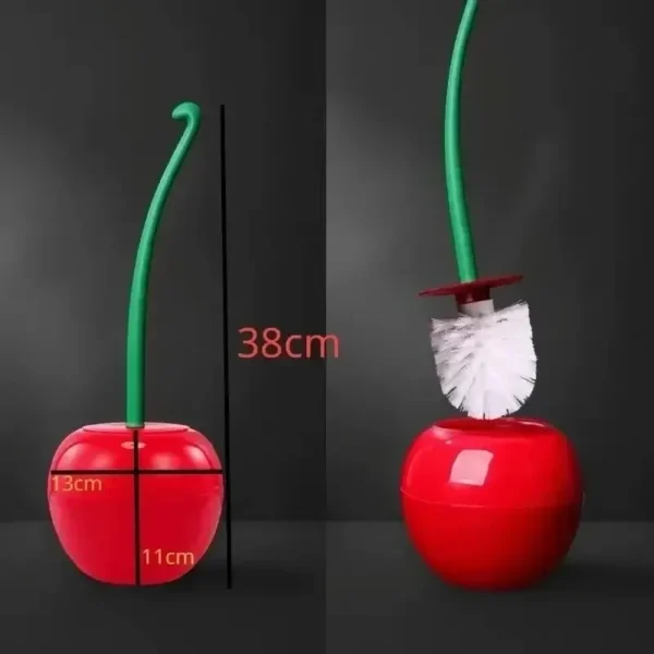1pc Red Toilet Brush Creative Lovely Cherry Shape Lavatory Toilet Brush Holder Set Toilet Holder Bathroom Accessories - Image 6