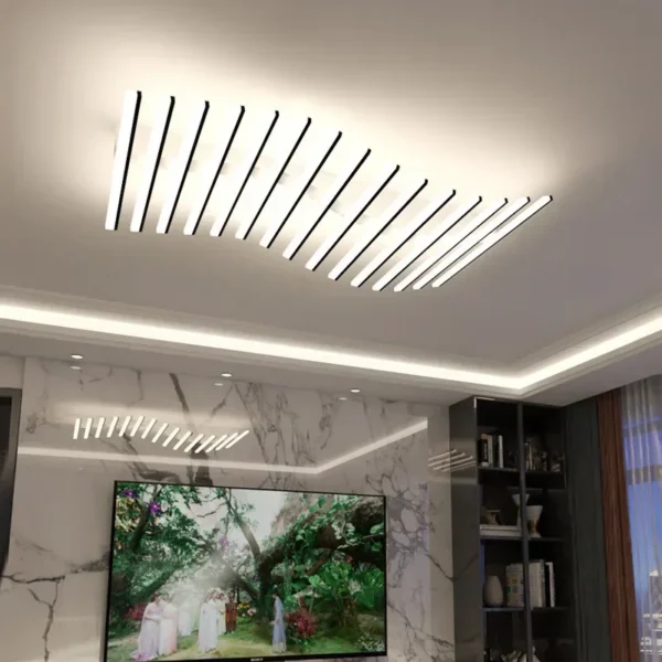 Nordic Art Line Acrylic Led Ceiling Chandelier Living Room Restaurants Kitchen Bar Pendant Lamps Modern Home Decoration Lighting - Image 5