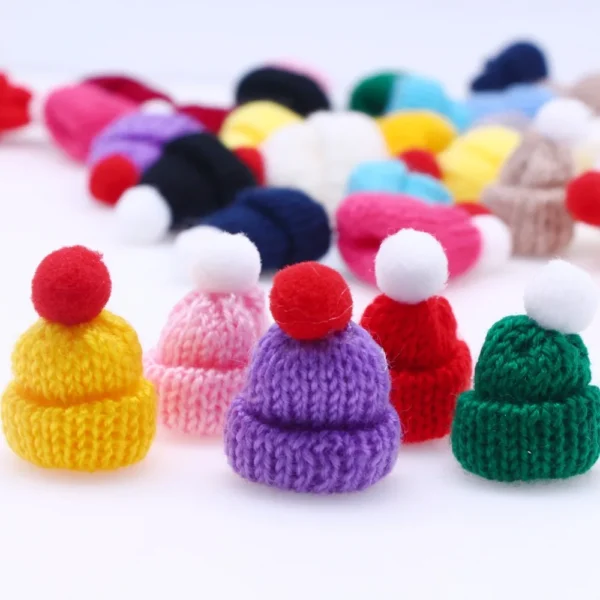 Mini BJD Doll Knitted Hat Scarf Gloves Doll House Miniature Christmas Decorative Accessories Korean Edition Knitted Finger Hat