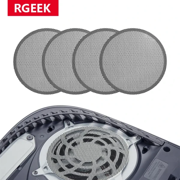 4Pcs For PS5 Console Dust Filter Dustproof Mesh Case Cover Easy Cleaning Faceplate Ventilator Game Accessory For PlayStation 5
