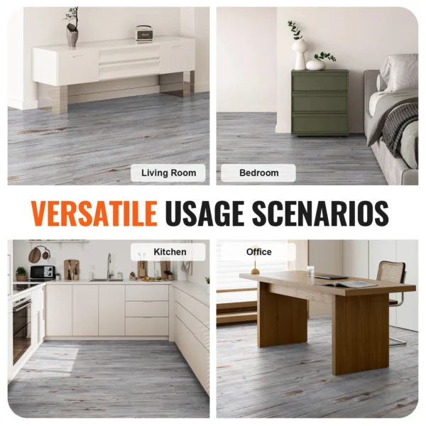 VEVOR Self Adhesive Vinyl Floor Tiles 20/36pcs Vintage Wood Grain DIY Flooring for KitchenDining Room Bedrooms 0.65/2.5mm - Image 6